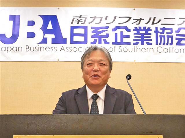 明るい挨拶で会場を沸かせた南浦氏。