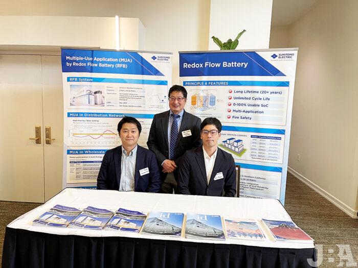 初めて同イベントに出展したJBAブースの模様。Sumitomo Electric U.S.A., Inc.、 MinebeaMitsumi、Lingo Miiの3社がビジネスを紹介。